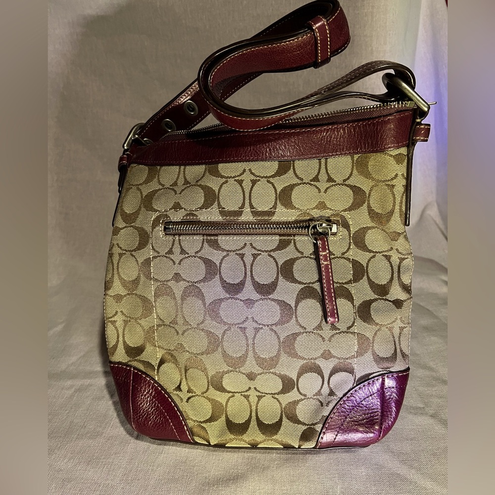 Coach Charlie Signature Logo Canvas Shoulder Bag